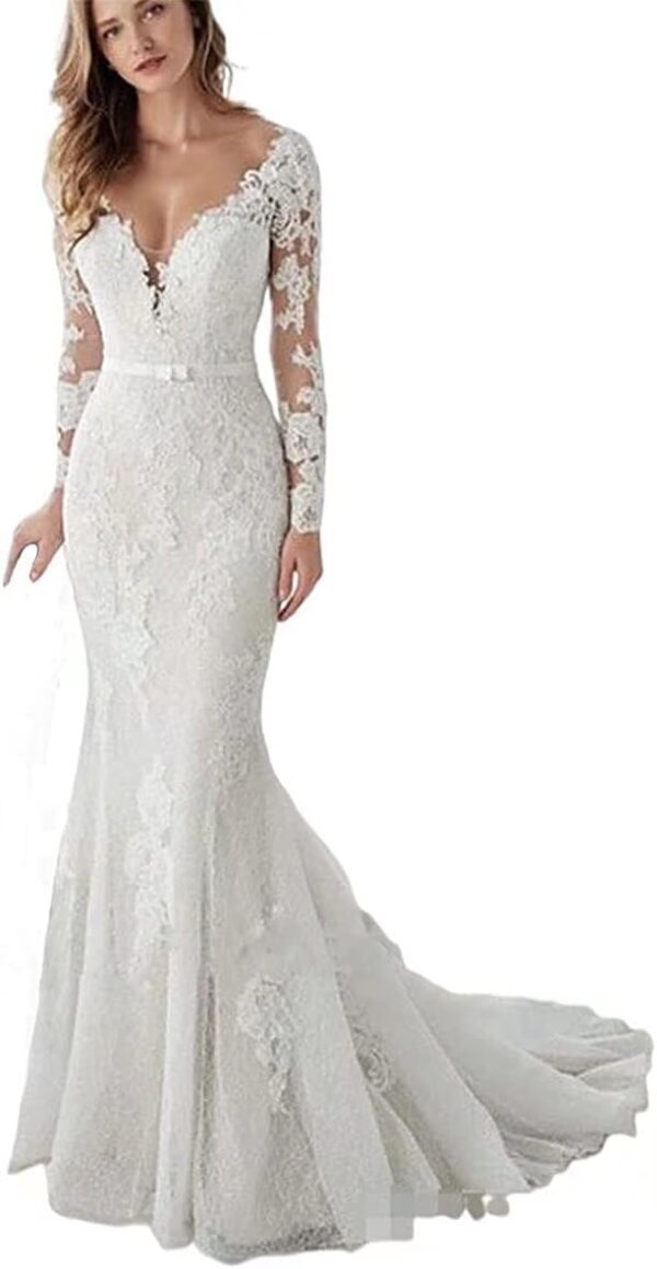 Schulterfreies Pailletten-Hochzeitskleid – Glitzerndes Ballkleid mit Schlitz