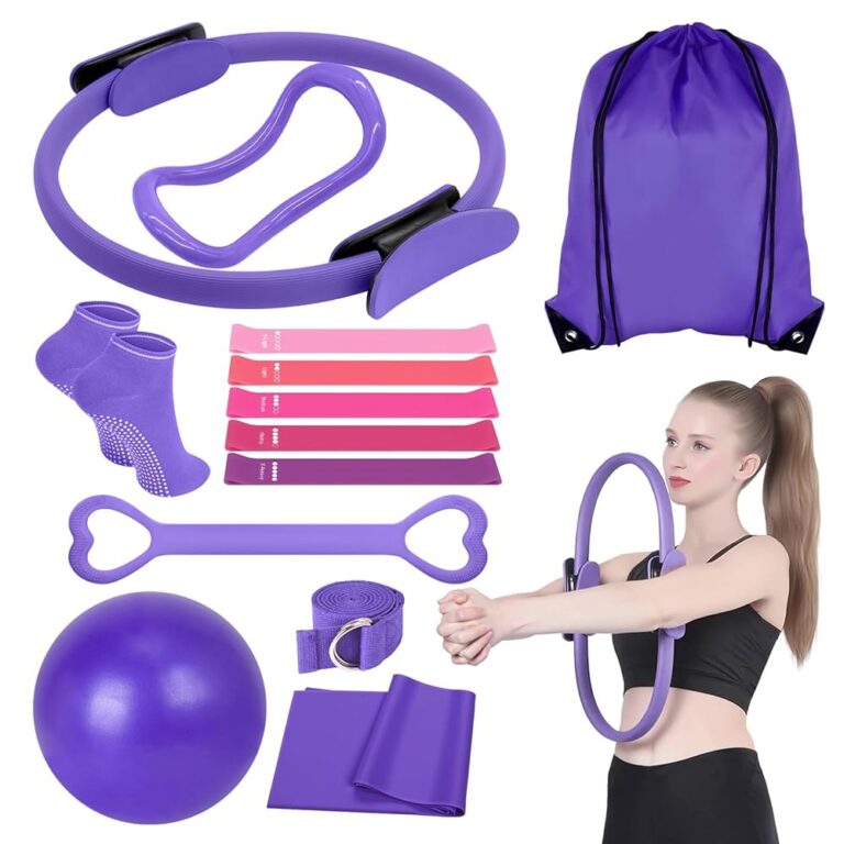 13-teiliges Pilates Ring Set: Pilates Ring, Yoga Ball & Widerstandsbänder