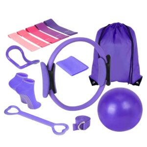 13-teiliges Pilates Set für Zuhause – Ring, Ball, Gürtel & Bänder