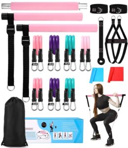 Fitnessbänder Pilates Bar Set – 6 Widerstandsbänder & Zubehör für dein Training