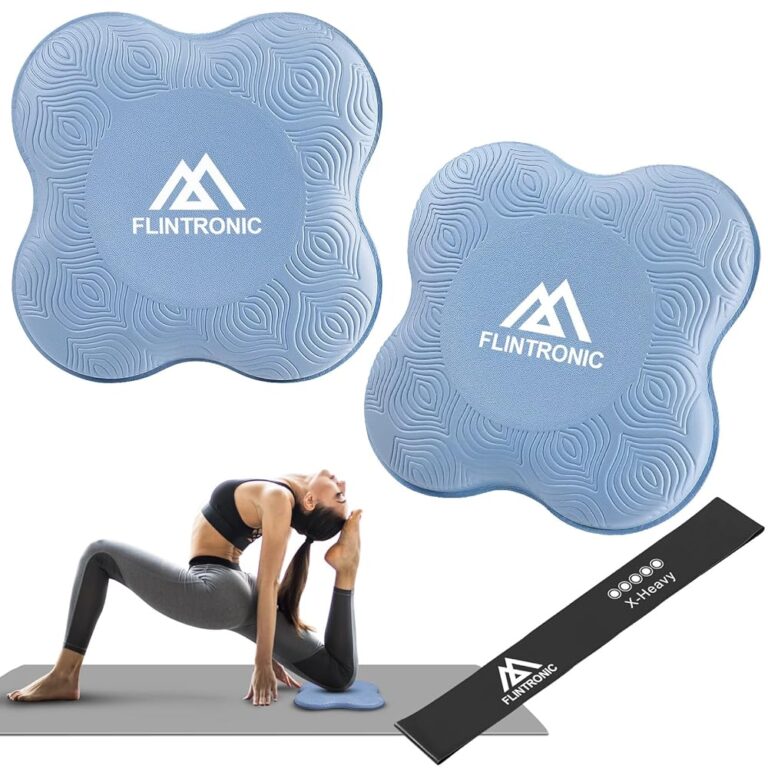 Flintronic Yoga Kniekissen – Rutschfeste 2er Set Matten für Yoga & Fitness
