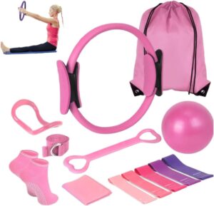 Pilates Ring Set 13-teilig – Ideal für Home Workouts & Frauen