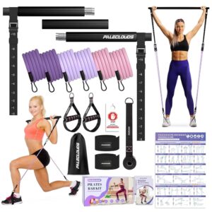 Pilates Stange Set mit Widerstandsbändern - Ideal für Home Gym Workout!