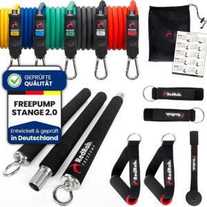 Red Rab FREEPUMP Fitness Bar Set – Widerstandsbänder für effektives Training