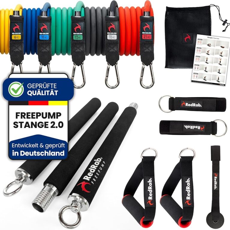 Red Rab FREEPUMP Fitness Bar Set – Widerstandsbänder für effektives Training
