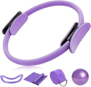 Rppiup Pilates Ring Set – 5-teiliges Pilates Kit für Frauen für Zuhause