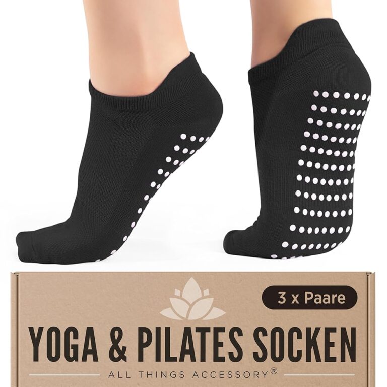 Rutschfeste Yoga Socken für Damen - 3 Paar ABS Stoppersocken