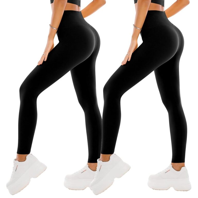 SINOPHANT Damen Leggings High Waist 2er Pack - Blickdicht & Elastisch