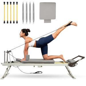 TODO Faltbarer Pilates Reformer für Zuhause – Mit Sprungbrett & Doppelwiderstand