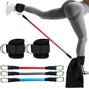 Widerstandsbänder Set mit Knöchelriemen – Ideal für Bein- und Po-Training