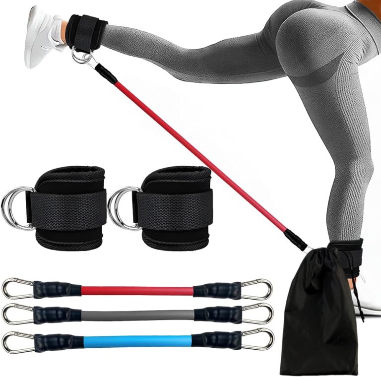 Widerstandsbänder Set mit Knöchelriemen – Ideal für Bein- und Po-Training