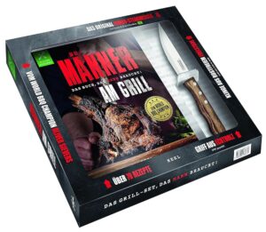 Männer am Grill: Das perfekte Grillbuch mit hochwertigem Messer!