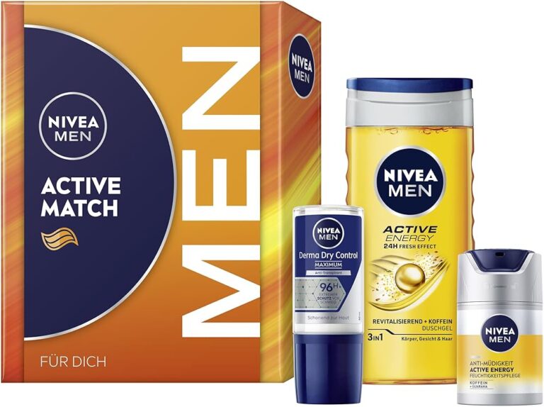 NIVEA MEN Active Match Geschenkset für müde Männerhaut – Pflegebox