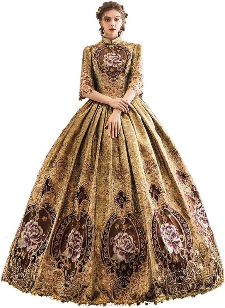 18. Jahrhundert Rokoko Ballkleid für Damen, langes Gothic- und viktorianisches Kleid