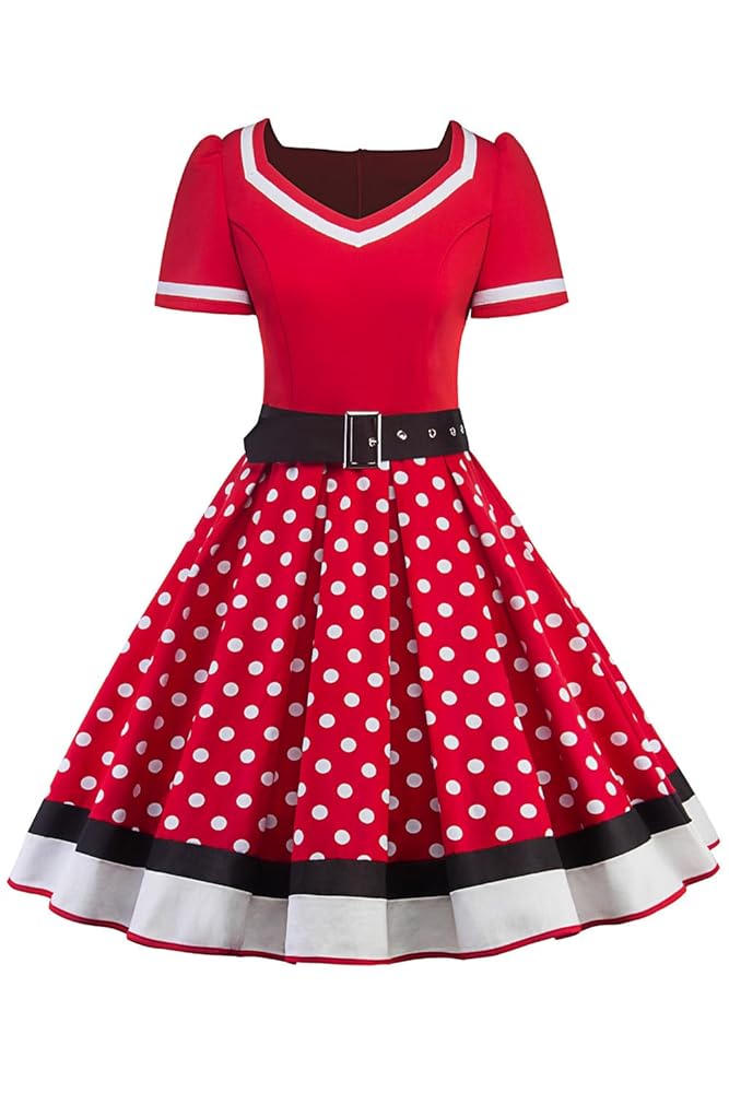 AXOE Damen Vintage Petticoat im Rockabilly-Stil der 50er Jahre