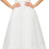 Beyonddress Damen Tüll Spitzen Hochzeitskleider Elegante Kurzkleider mit Applikationen für Standesamt Knielang
