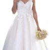 Beyonddress Damen Tüll Spitzen Hochzeitskleider – Elegantes knielanges Brautkleid mit Applikationen für standesamtliche Trauungen