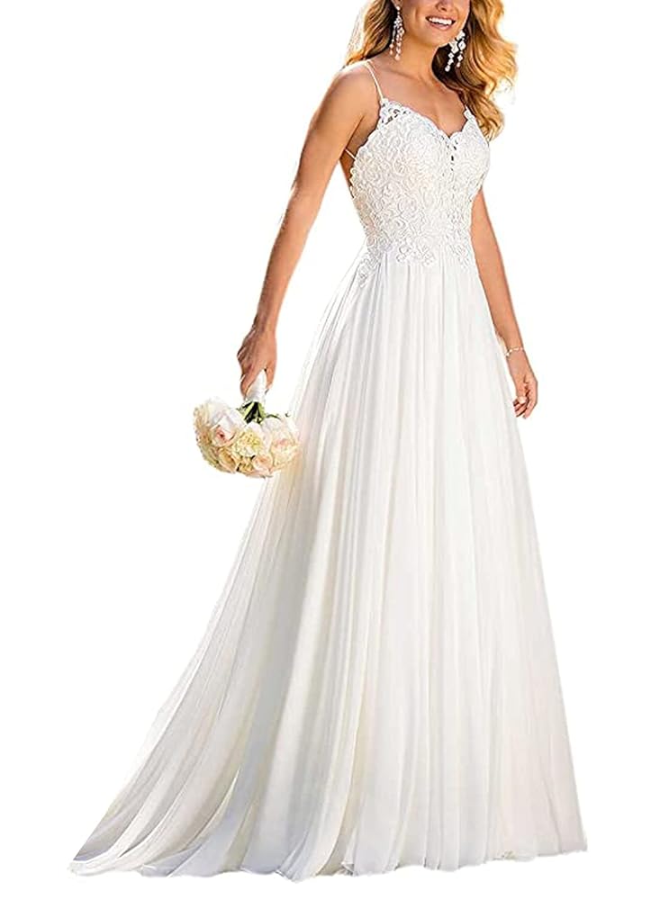 Beyonddress Satin Brautkleider für Damen – Langärmlige Meerjungfrau-Hochzeitskleider mit V-Ausschnitt