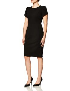 Calvin Klein Damen Etuikleid mit Tulpenärmeln, knielang