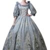 CountryWomen Damen Kleid im viktorianischen Stil – Langes Partykleid für Frauen im Rokoko-Design, ideal für Maskeraden und Bälle