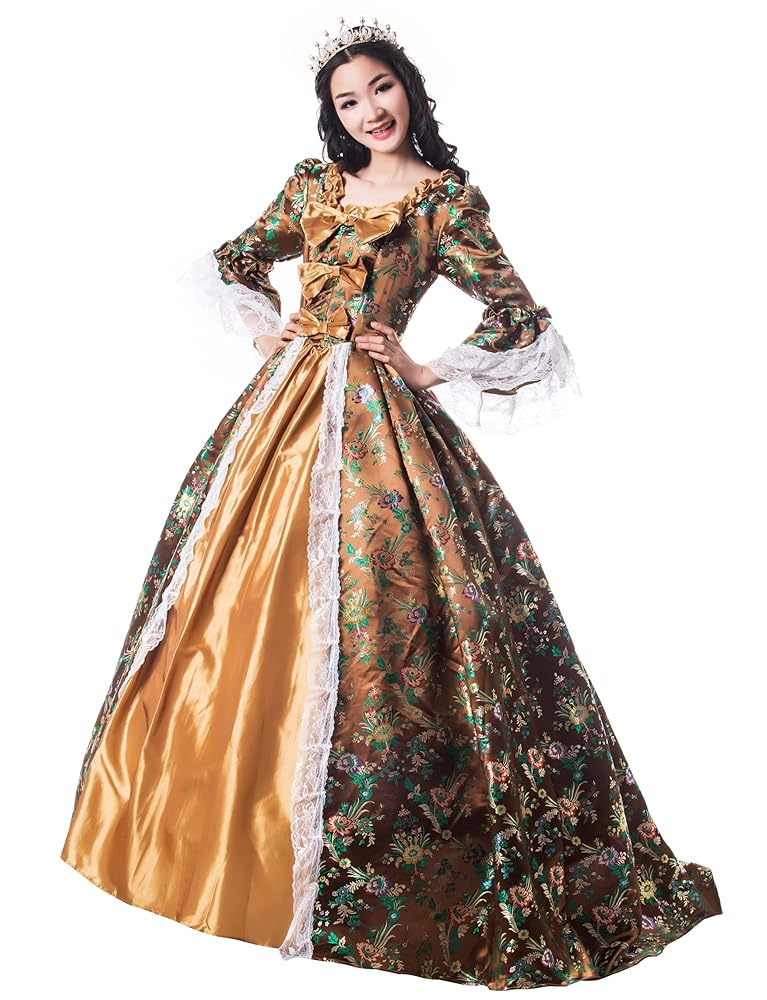 CountryWomen Mittelalterliches Prinzessinnenkostüm für Erwachsene – Rokoko Abendkleid aus dem 18. Jahrhundert