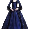 CountryWomen Rococo Ballkleid für Damen im 18. Jahrhundert – Lange Gothic-Viktorianische Kostüme für Maskenbälle