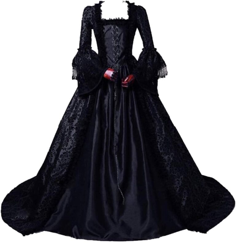 CountryWomen Rokoko Ballkleid für Frauen aus dem 18. Jahrhundert - Lange Gothic Viktorianische Kostüme für Maskenball-Themen