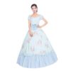CountryWomen Viktorianisches langes Kleid für Damen – Rokoko Maskerade Ballkleid für Partys