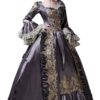 CountryWomen Viktorianisches langes Partykleid für Damen im Rokoko-Stil, ideal für Maskeraden und Bälle
