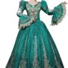 CountryWomen Viktorianisches langes Partykleid für Damen – Rokoko Maskerade Ballkleid