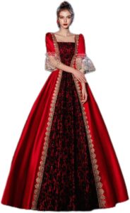 CountryWomen Viktorianisches Marie Antoinette Hochzeitskleid im Rokoko-Stil für Maskeraden – Ballkleid Gothic Southern Belle, Farbe 2, Größe L