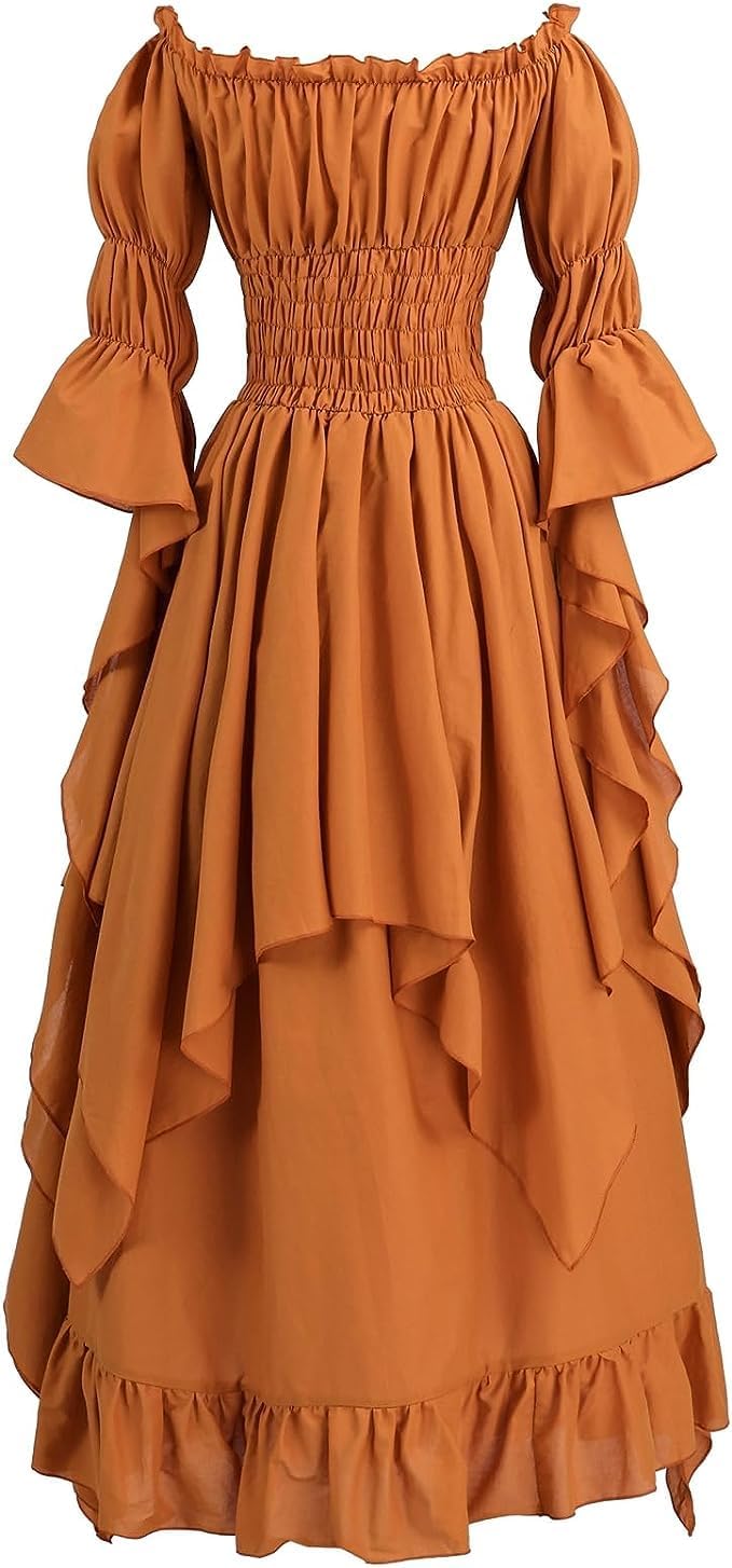 CR ROLECOS Damen Viktorianisches Kleid – Elegantes Renaissance- und Gothic-Hexenkleid für Frauen, ideales mittelalterliches Hochzeitskleid in verschiedenen Stilen