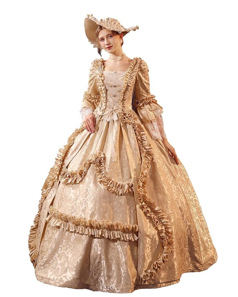 Damen-Rokoko-Ballkleid aus dem 18. Jahrhundert – Langes Gothic-Viktorianisches Kleid für Maskenbälle und Themenveranstaltungen