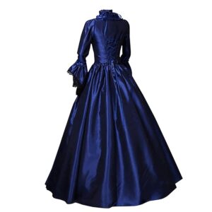 Damen Rokoko Ballkleid - Gothic Mittelalterkleid im Renaissance-Stil, viktorianisch, irisch, retro, vintage, mit Schnürung für Halloween, Partys, als Königin oder Prinzessin