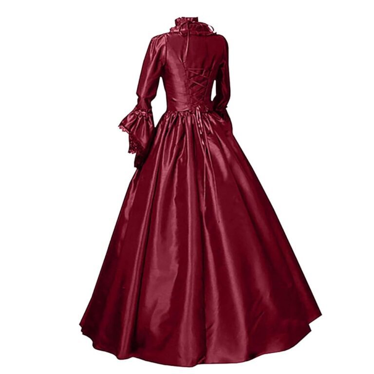 Damen Rokoko Ballkleid im Gothic-Stil – Mittelalterliches Renaissance-Kleid für Damen, Viktorianisch, Irisch, Retro, Vintage, mit Schnürung, ideal für Halloween, Partys,...