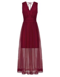 Elegantes A-Linien Cocktailkleid für Damen von GRACE KARIN - Ärmellos, V-Ausschnitt, ideal für Hochzeiten und Partys