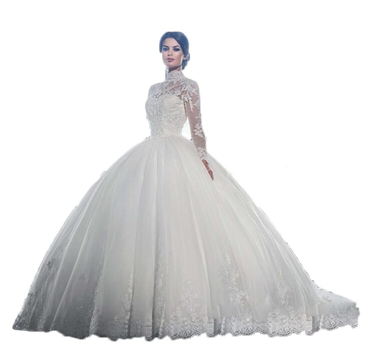 Elegantes Hochzeitskleid für Frauen mit floralen Applikationen