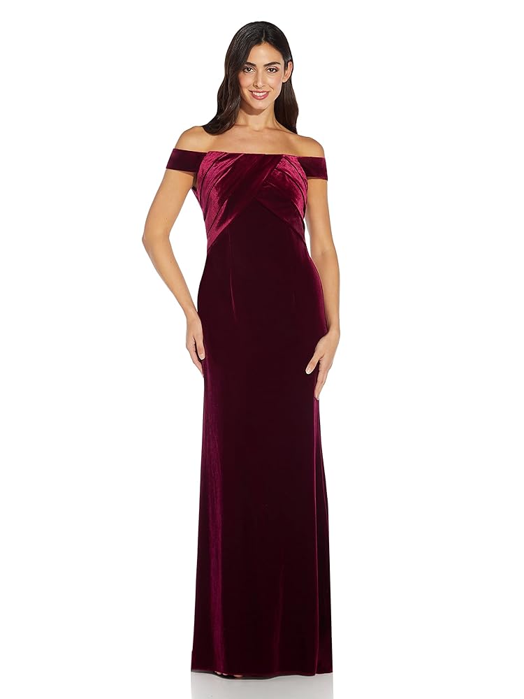 Formelles Abendkleid aus Stretch-Velours von Adrianna Papell für Damen
