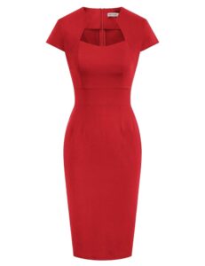GRACE KARIN 50er Jahre Vintage Retro Rockabilly Bleistiftkleid Etuikleid für Business - Modell CL8947