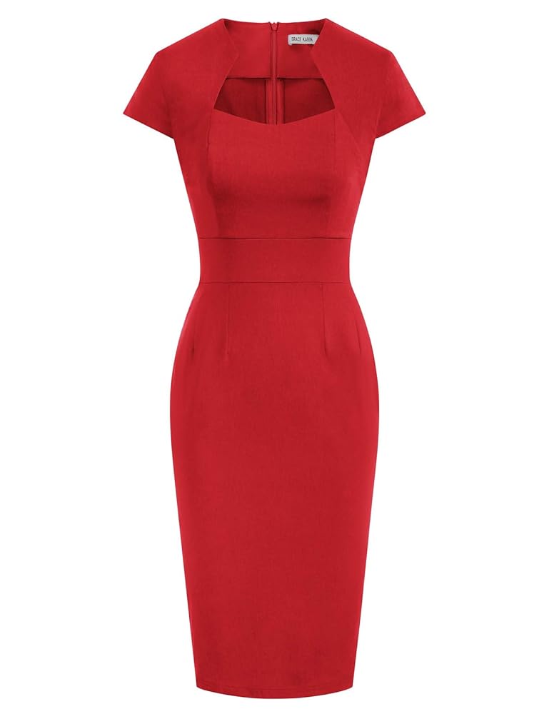 GRACE KARIN 50er Jahre Vintage Retro Rockabilly Bleistiftkleid Etuikleid für Business - Modell CL8947