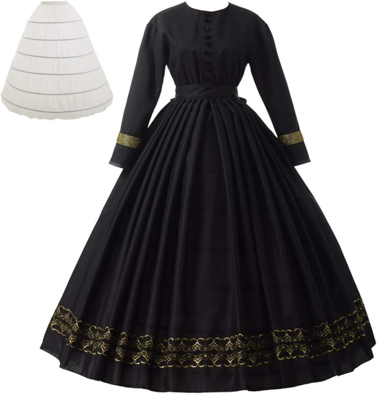 GRACEART Damen Kleid im viktorianischen Stil der 1860er Jahre - Rokoko Party Kostüm