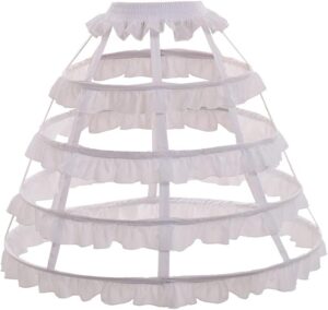 GRACEART Reinweißer Rock Kleid Pannier Krinoline Bandrock Treibkäfig Unterrock Petticoat
