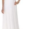JAEDEN Damen Hochzeitskleid Lang A-Linie Boho Stil Strandkleid mit Spitze und Chiffon, V-Ausschnitt
