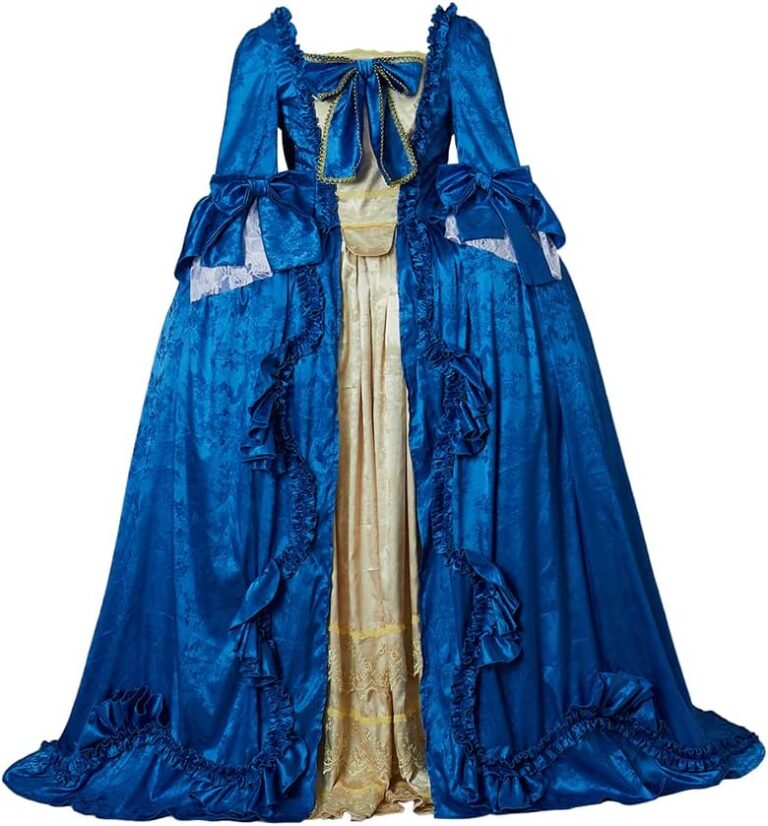 Kostüm im Rokoko-Stil: Marie Antoinette Ballkleid aus dem 18. Jahrhundert, Georgische Ära, Viktorianisches Ballkleid