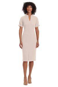 Maggy London Damen Etuikleid mit Notch-Ausschnitt – Elegantes Büro-Outfit