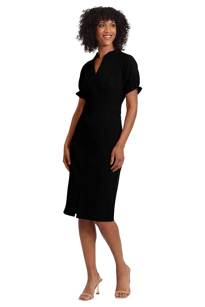 Maggy London Damen Etuikleid mit Notch-Ausschnitt - Elegantes Büro-Outfit
