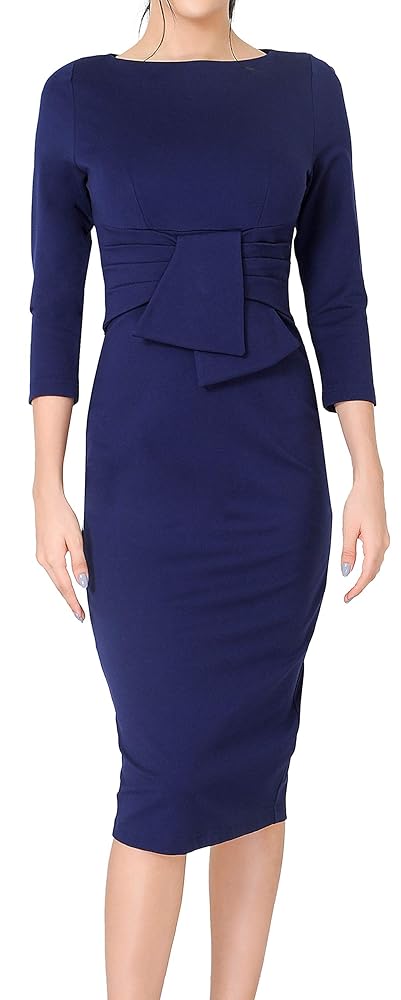 Marycrafts Stilvolles Vintage-Midikleid für Damen