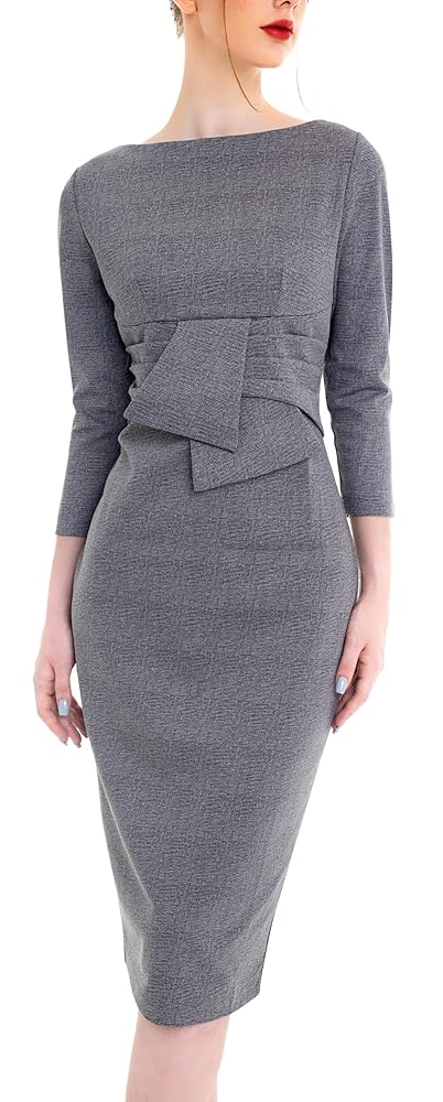 Marycrafts Stilvolles Vintage-Midikleid für Damen