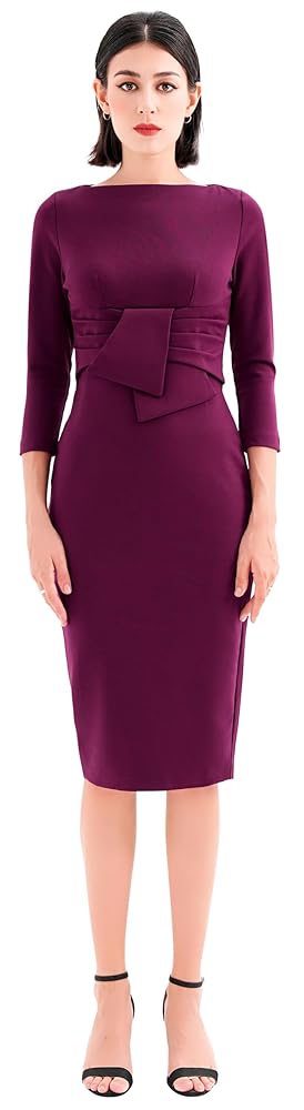 Marycrafts Stilvolles Vintage-Midikleid für Damen