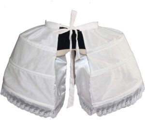 MAYSONG Viktorianisches Rococo Kleid mit Crinoline und Hoop Bustle Pannier